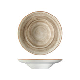 Bonna China Earth dia.11.75" h:2.5" 19 oz. Round Brown Porcelain Bowl (Set of 2)